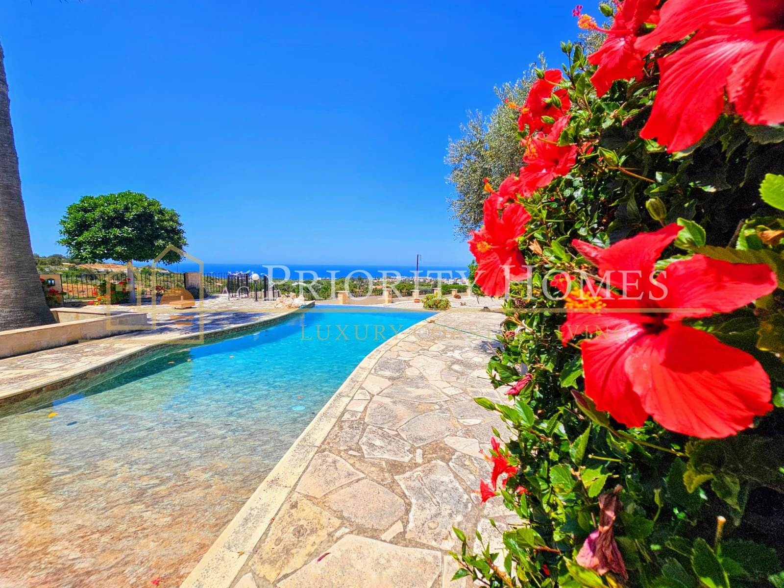 Three‑Bedroom Sea‑View Villa in St. Georges, Pegeia