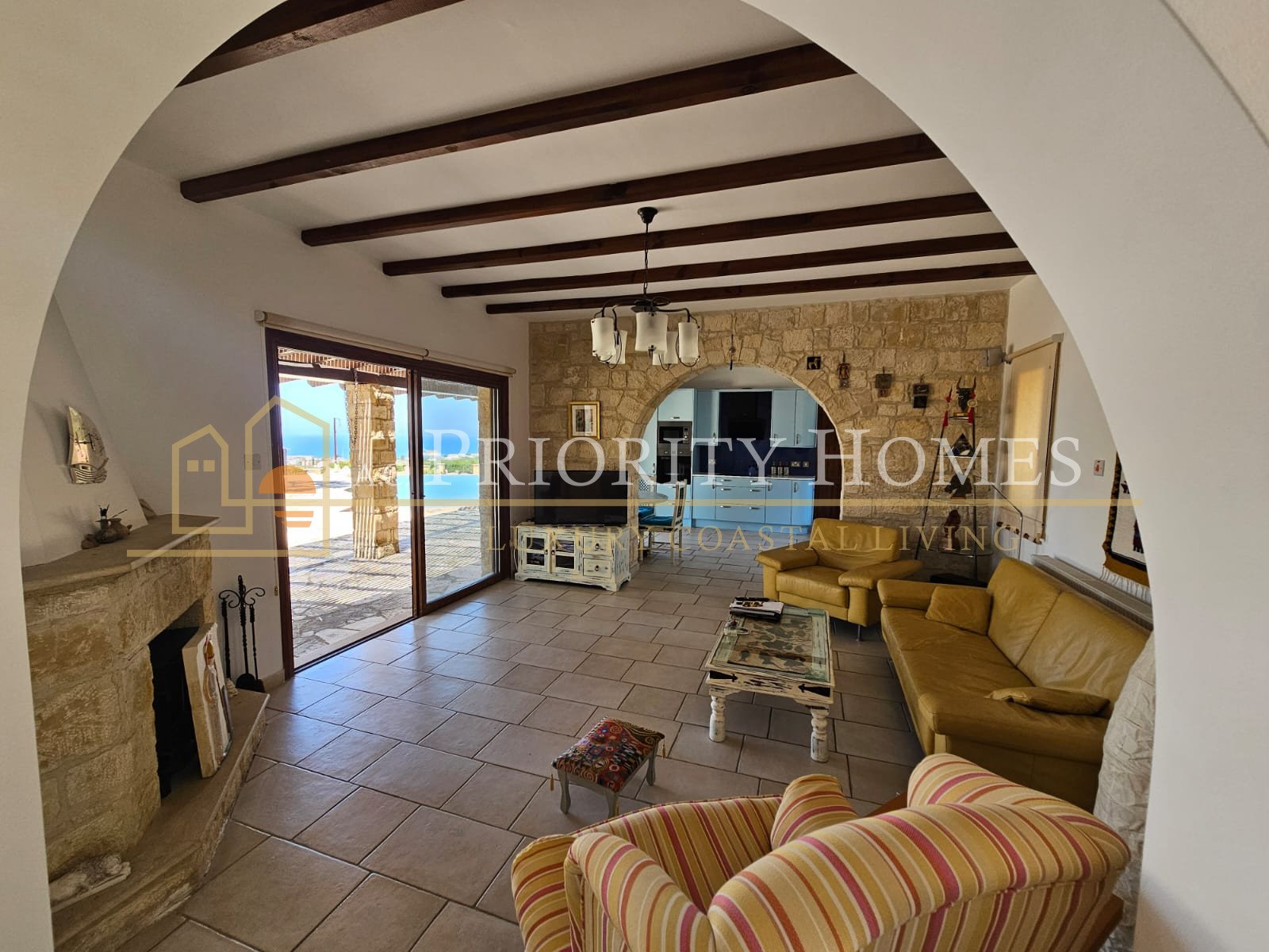 Three‑Bedroom Sea‑View Villa in St. Georges, Pegeia