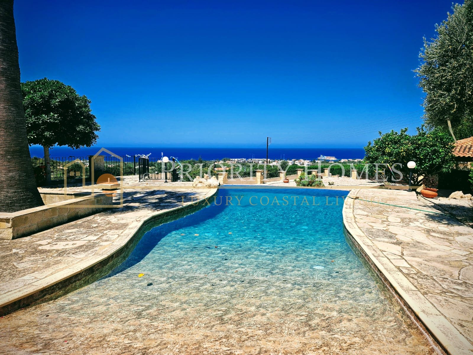 Three‑Bedroom Sea‑View Villa in St. Georges, Pegeia