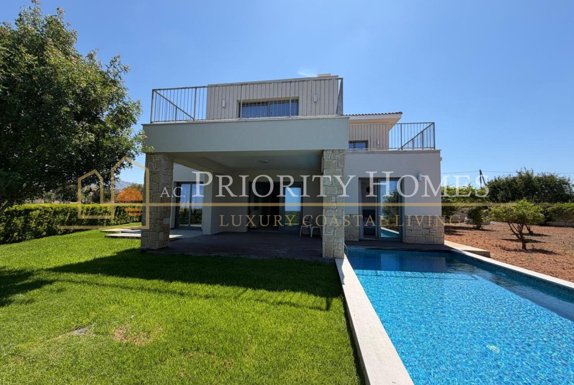 Exceptional Elevated Sea-View Villa with Uninterrupted Privacy in Chloraka