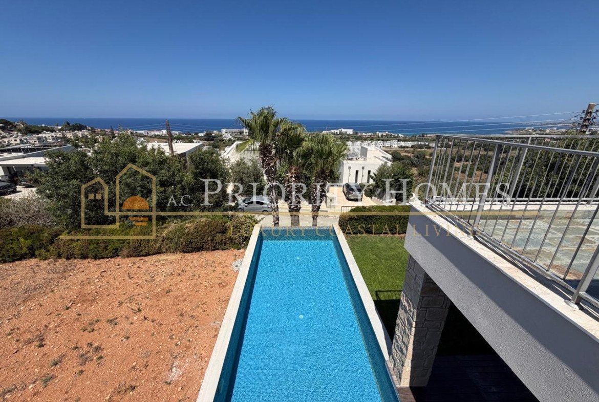 Exceptional Elevated Sea-View Villa with Uninterrupted Privacy in Chloraka
