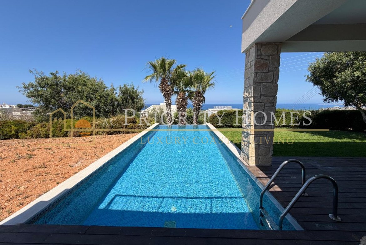 Exceptional Elevated Sea-View Villa with Uninterrupted Privacy in Chloraka