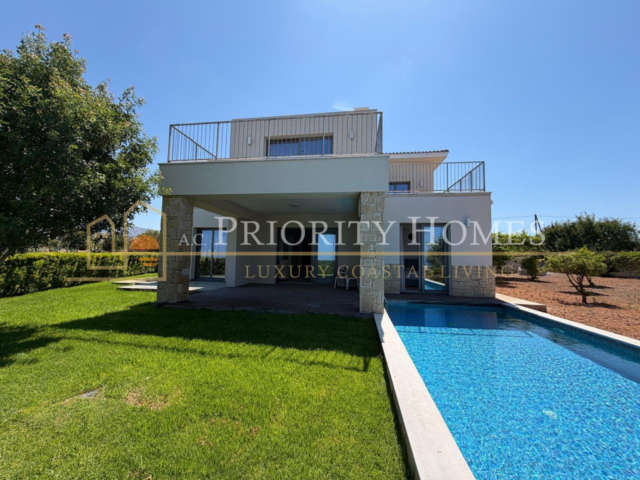 Exceptional Elevated Sea-View Villa with Uninterrupted Privacy in Chloraka