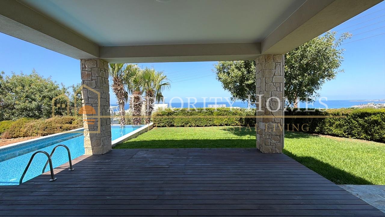 Exceptional Elevated Sea-View Villa with Uninterrupted Privacy in Chloraka