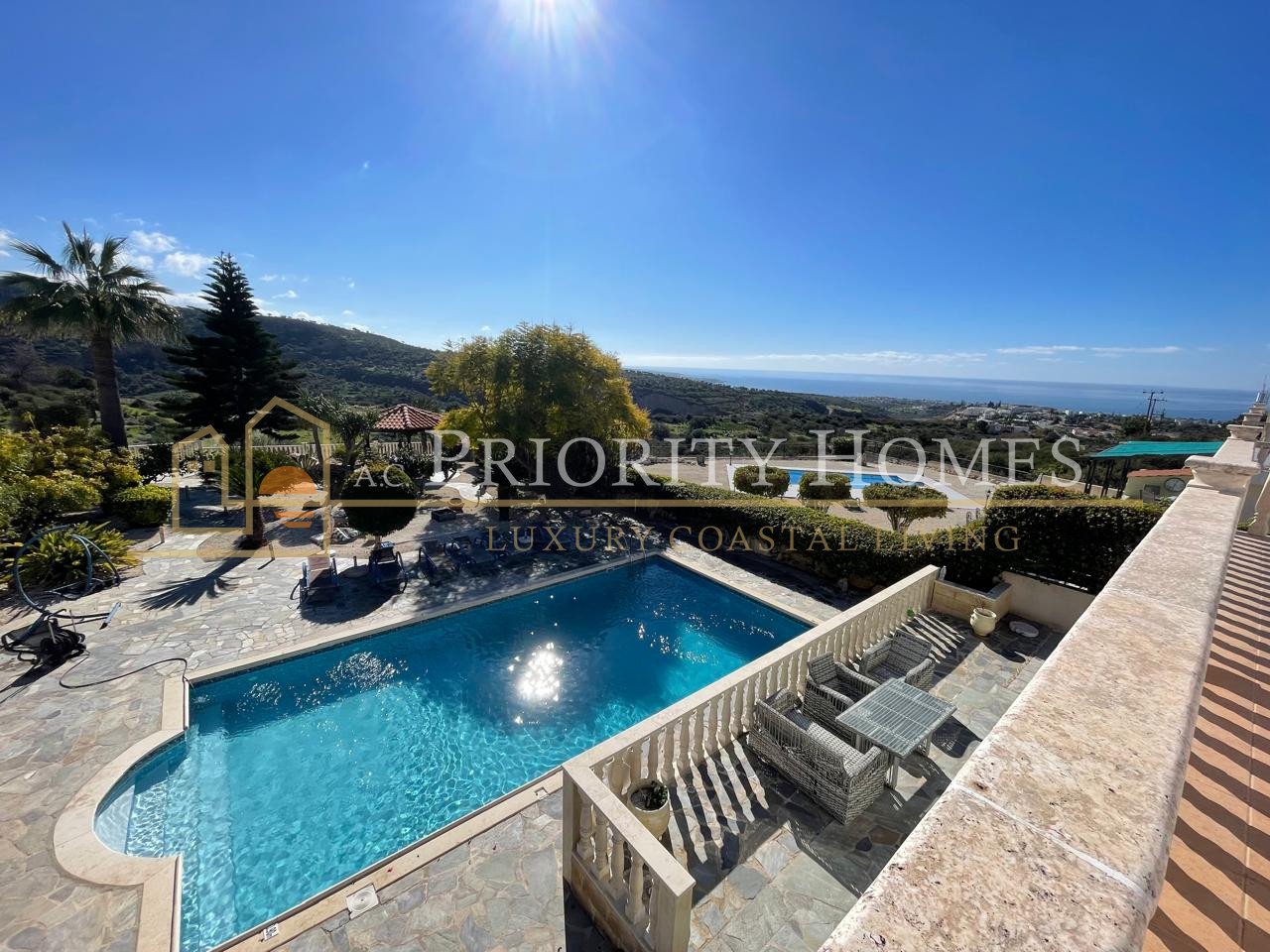Stunning Three-Bedroom Sea View Villa in Pegeia