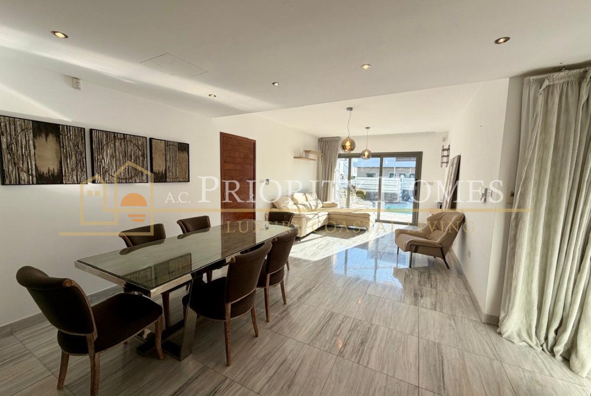 Beautiful 3 Bedroom Villa Just 100 Meteres from the Sea in Prestigious Lower Chloraka Area of Paphos