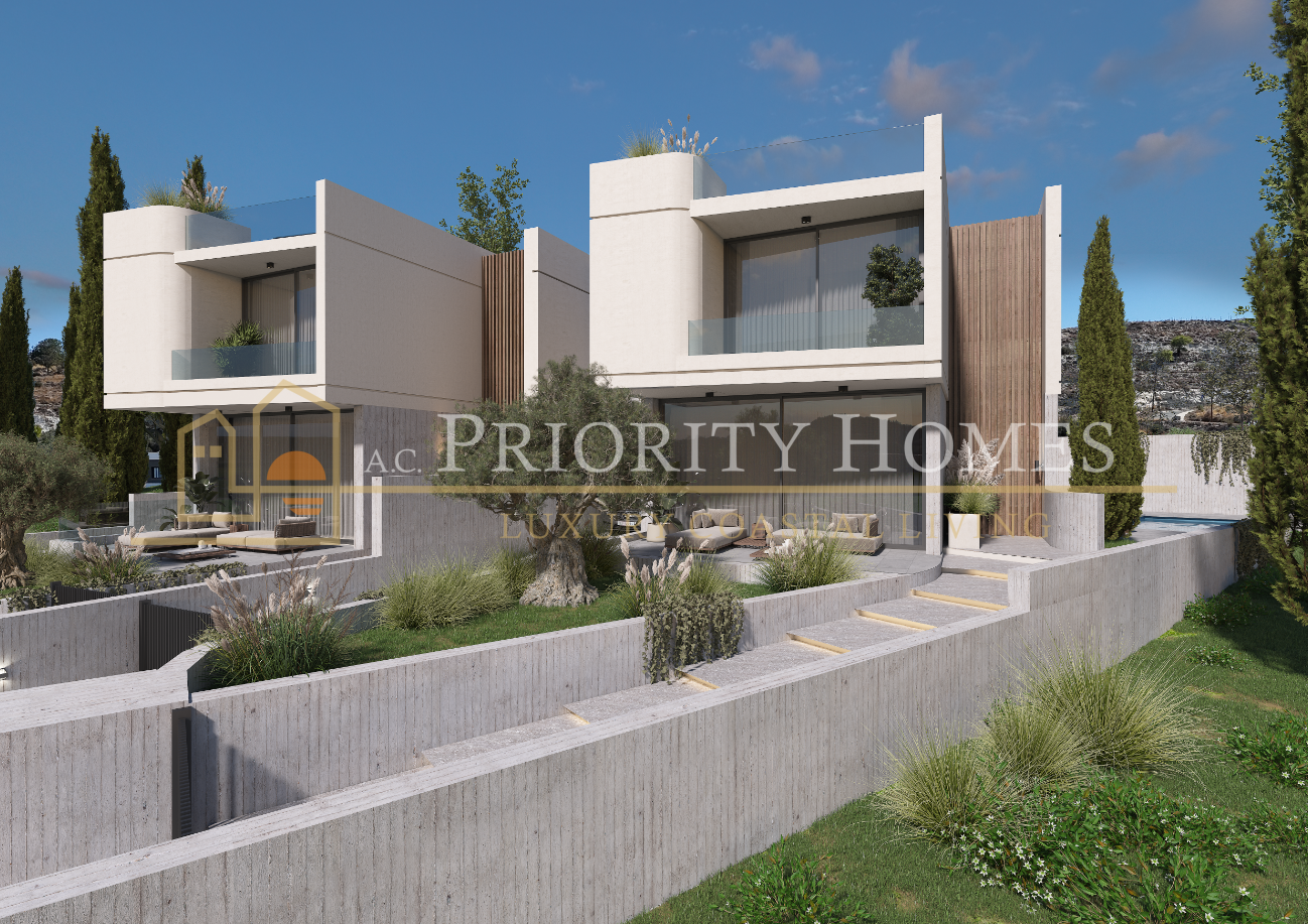 Modern Three-Bedroom Villas with Roof Garden & Sea Views in Geroskipou, Paphos