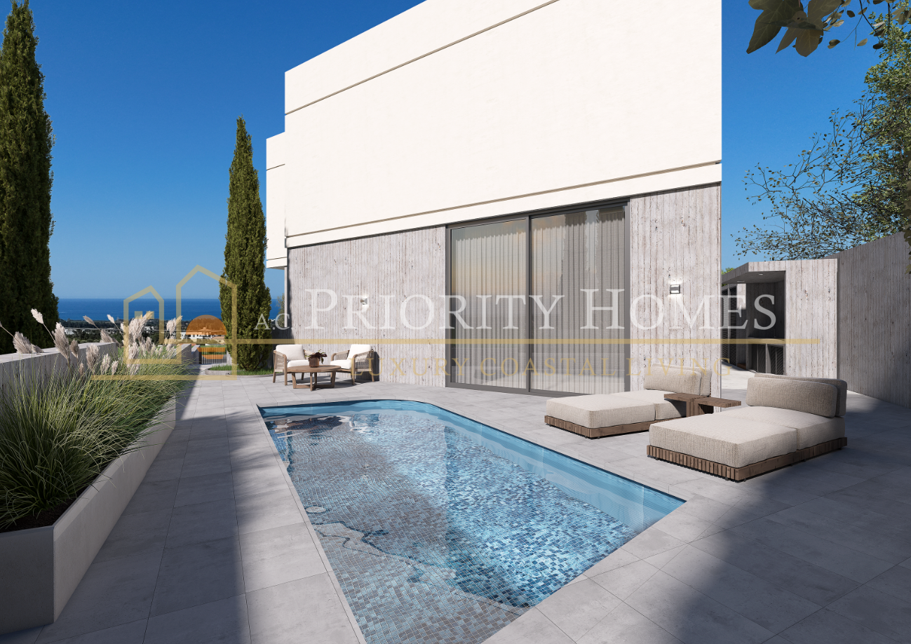 Modern Three-Bedroom Villas with Roof Garden & Sea Views in Geroskipou, Paphos