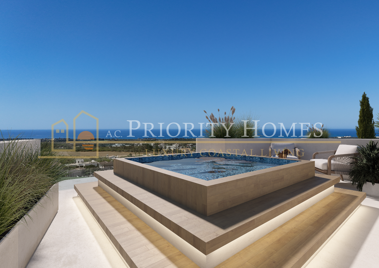Modern Three-Bedroom Villas with Roof Garden & Sea Views in Geroskipou, Paphos