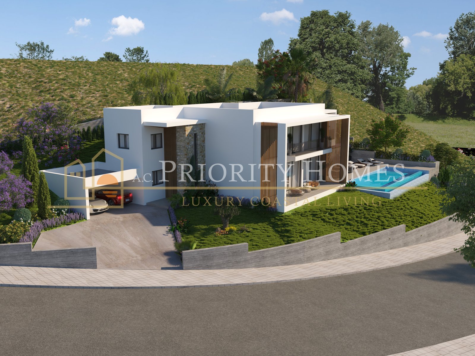 Luxury Five-Bedroom Five-Bathroom Villa in Tsada