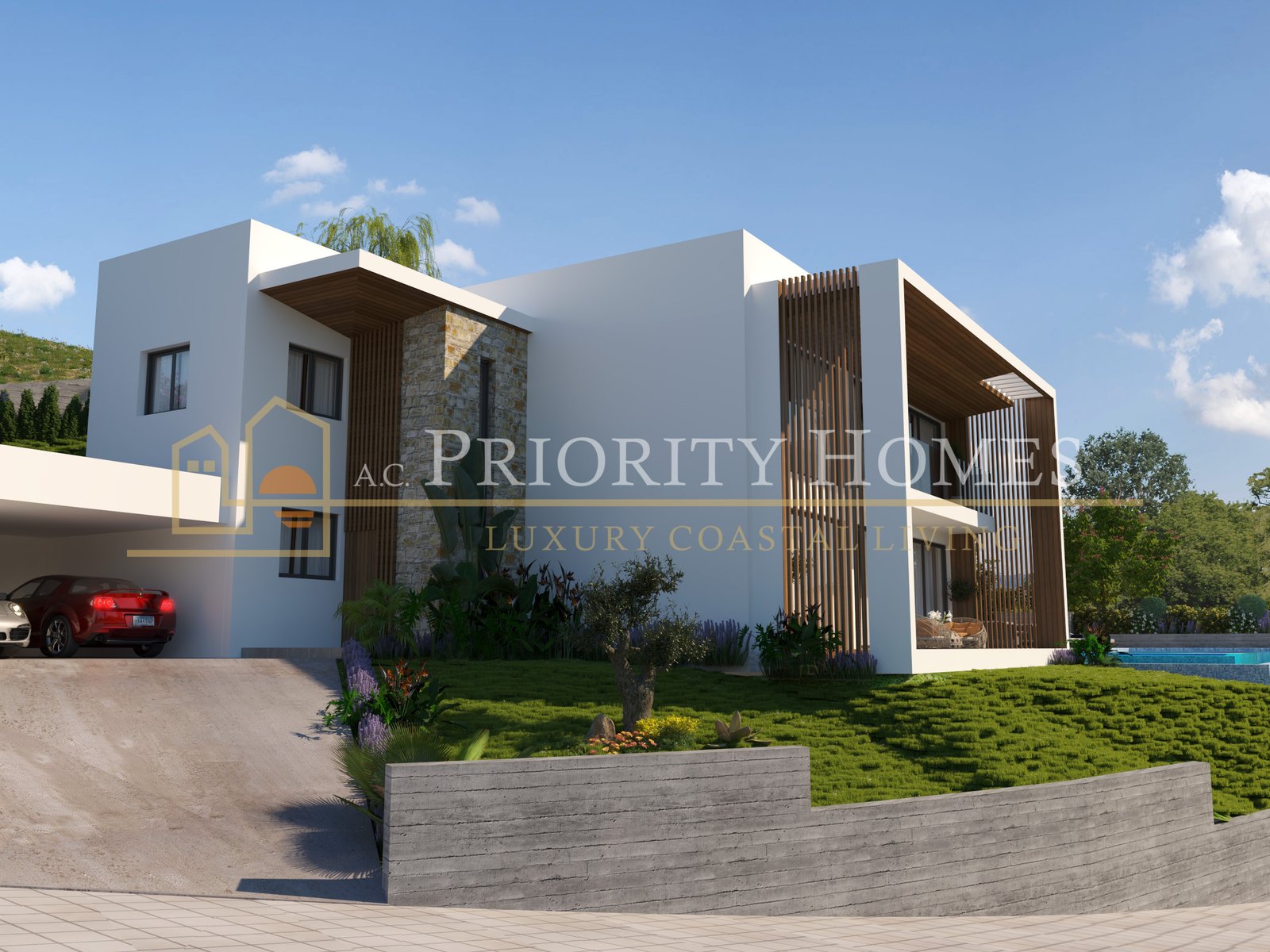 Luxury Five-Bedroom Five-Bathroom Villa in Tsada