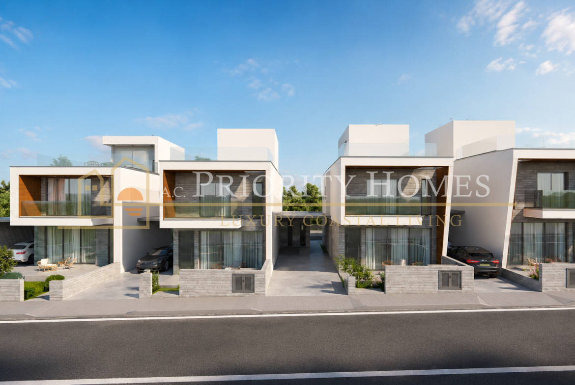 Modern Three-Bedroom Villas in Geroskipou