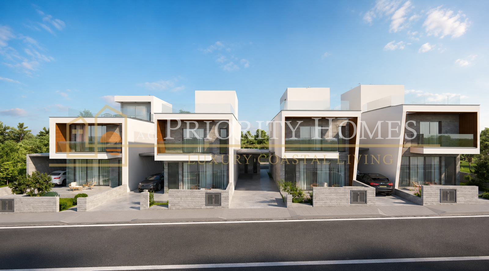 Modern Three-Bedroom Villas in Geroskipou
