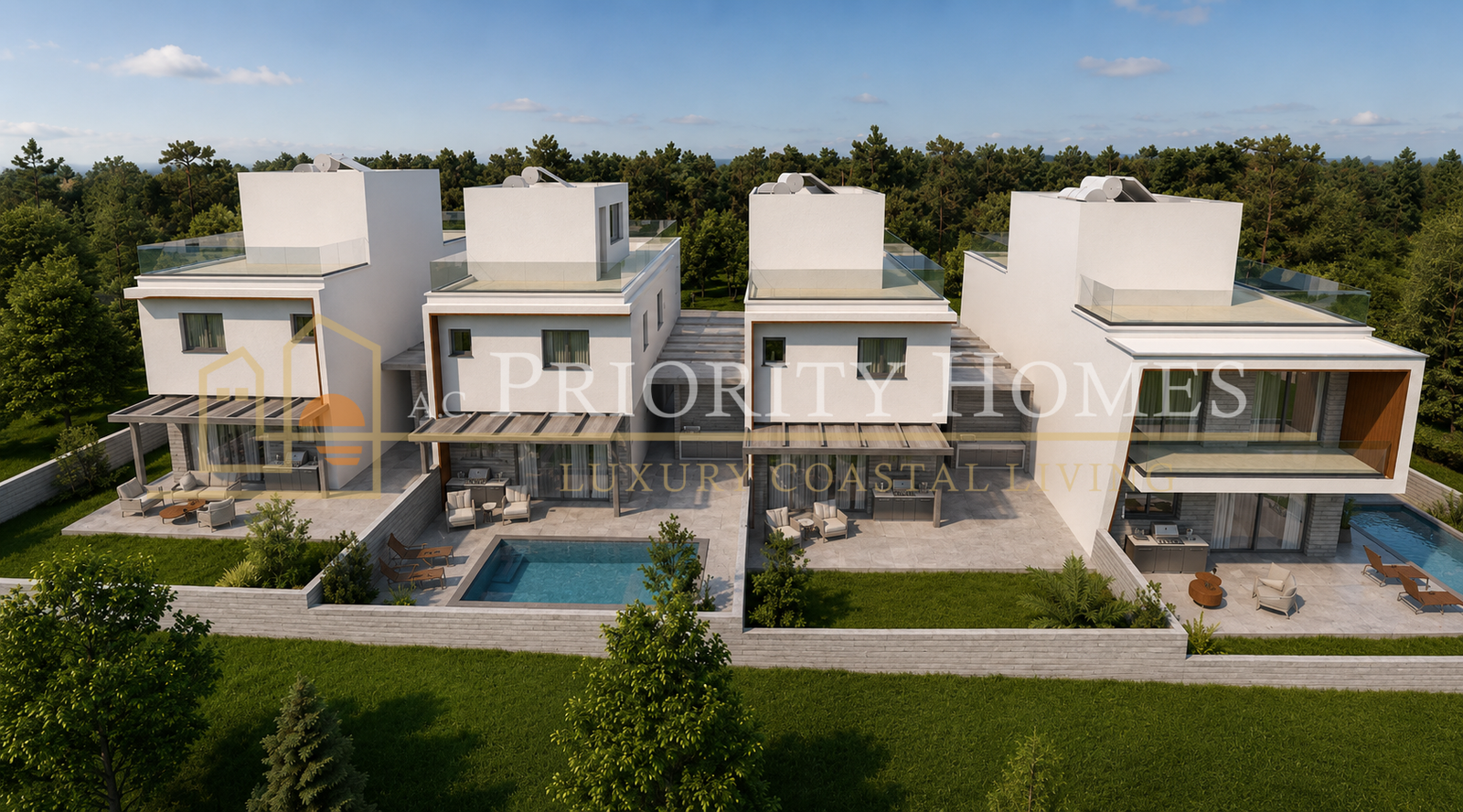 Modern Three-Bedroom Villas in Geroskipou