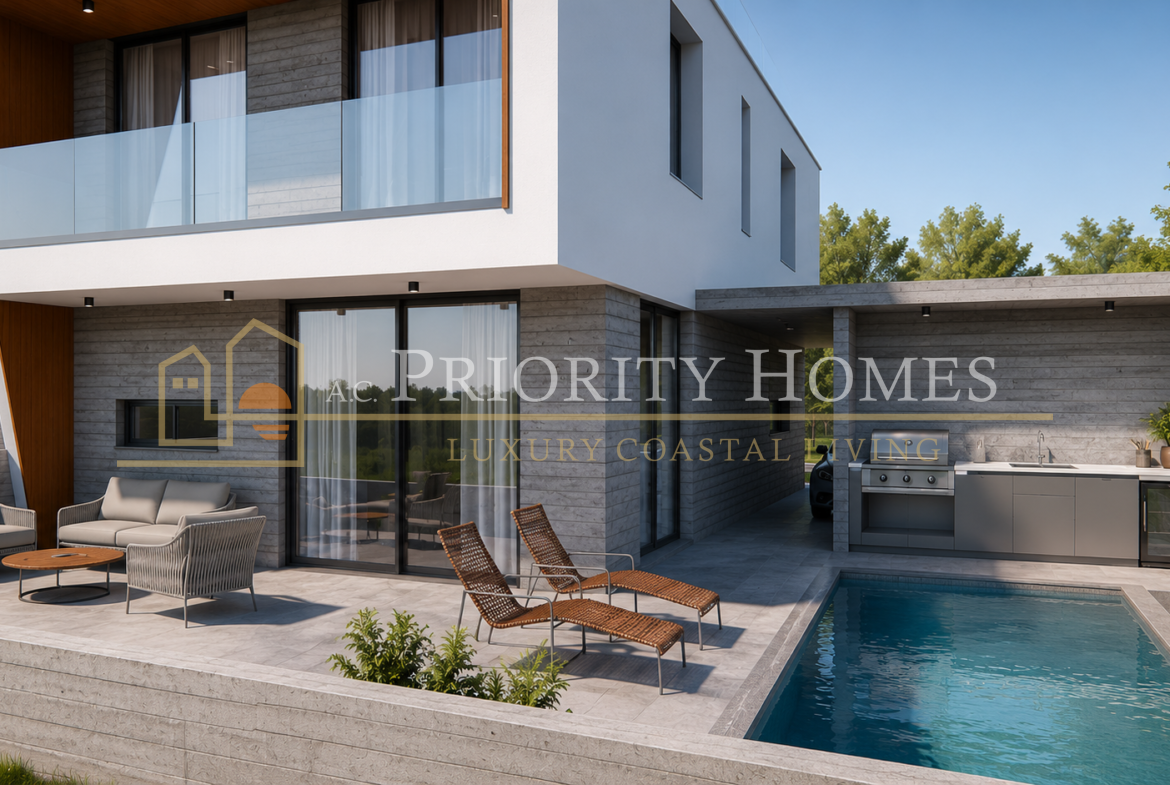 Modern Three-Bedroom Villas in Geroskipou