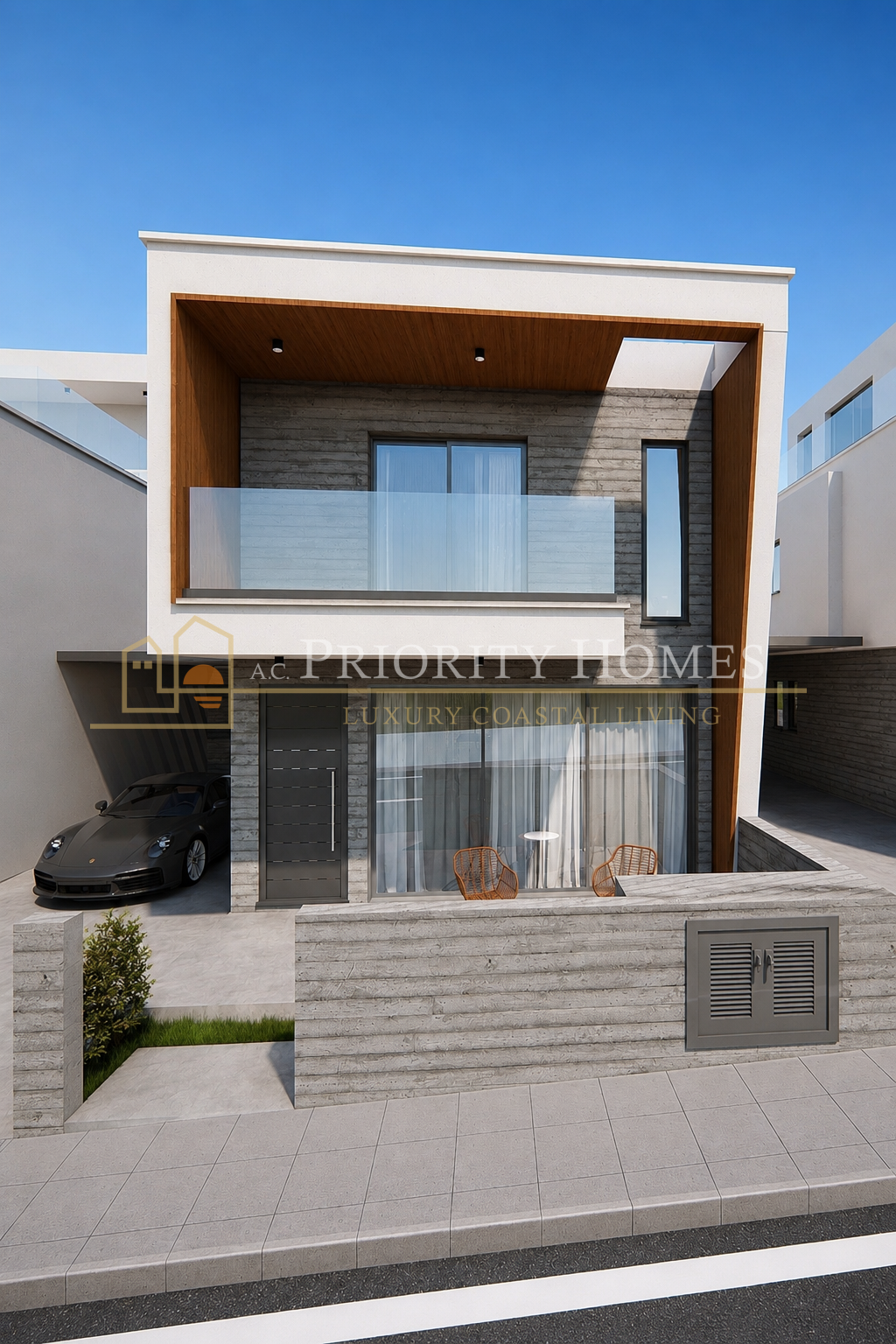 Modern Three-Bedroom Villas in Geroskipou