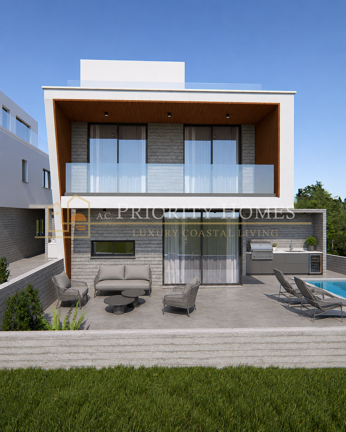 Modern Three-Bedroom Villas in Geroskipou
