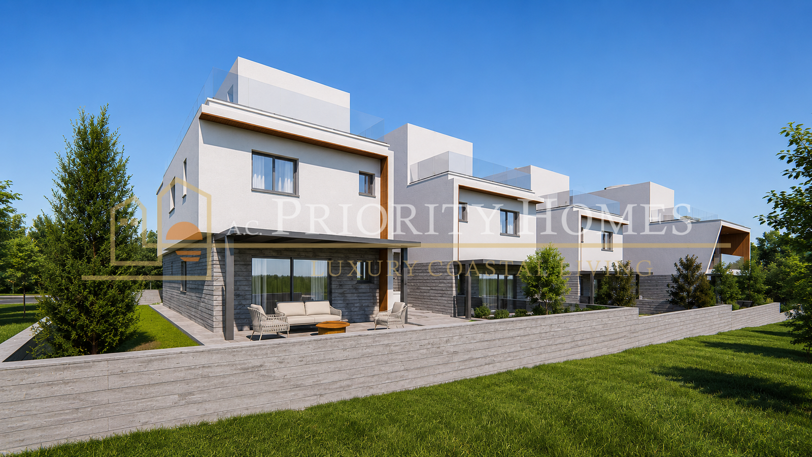 Modern Three-Bedroom Villas in Geroskipou