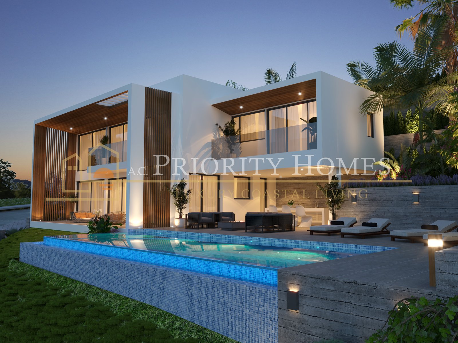 Luxury Five-Bedroom Five-Bathroom Villa in Tsada
