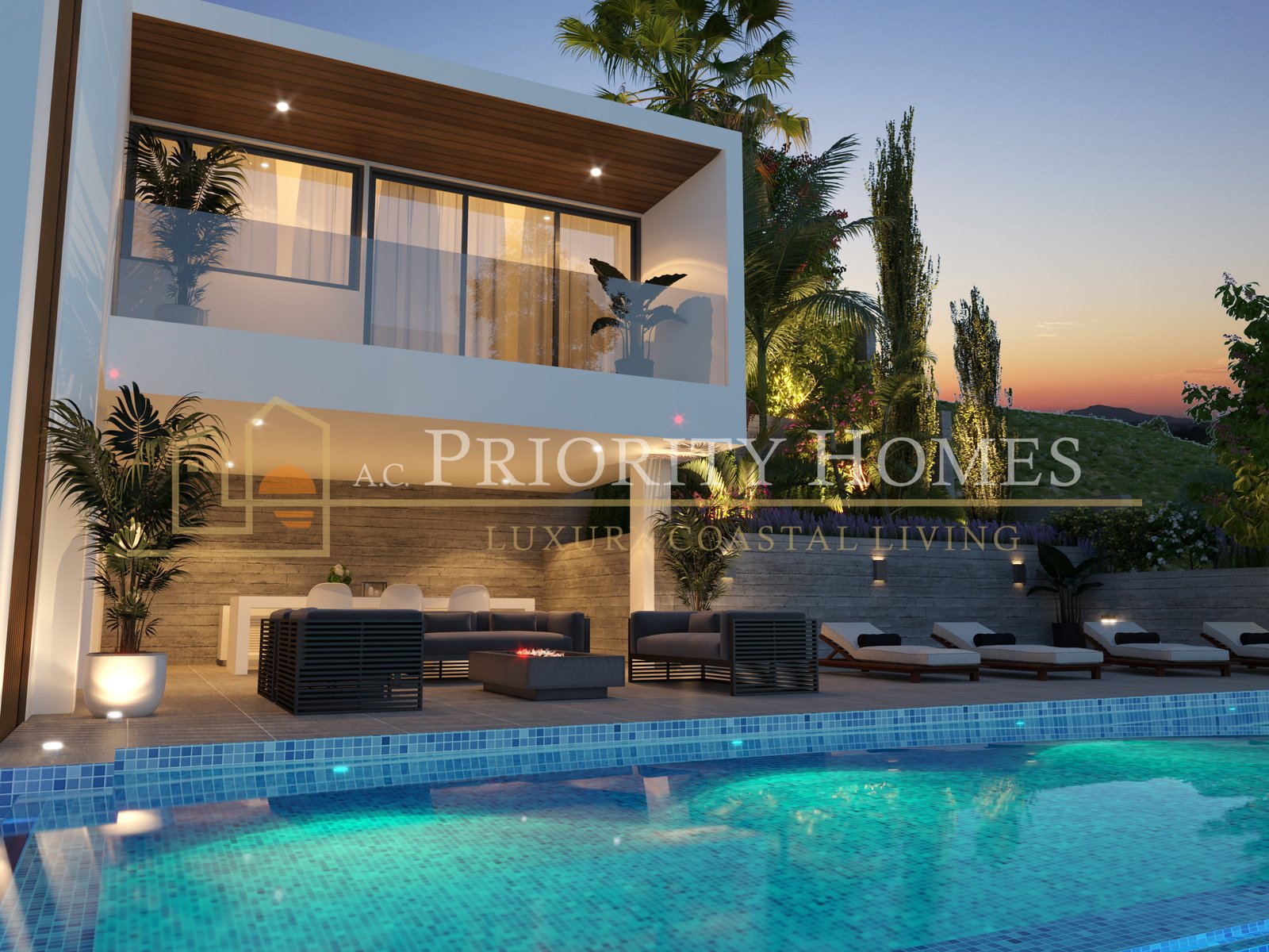 Luxury Five-Bedroom Five-Bathroom Villa in Tsada
