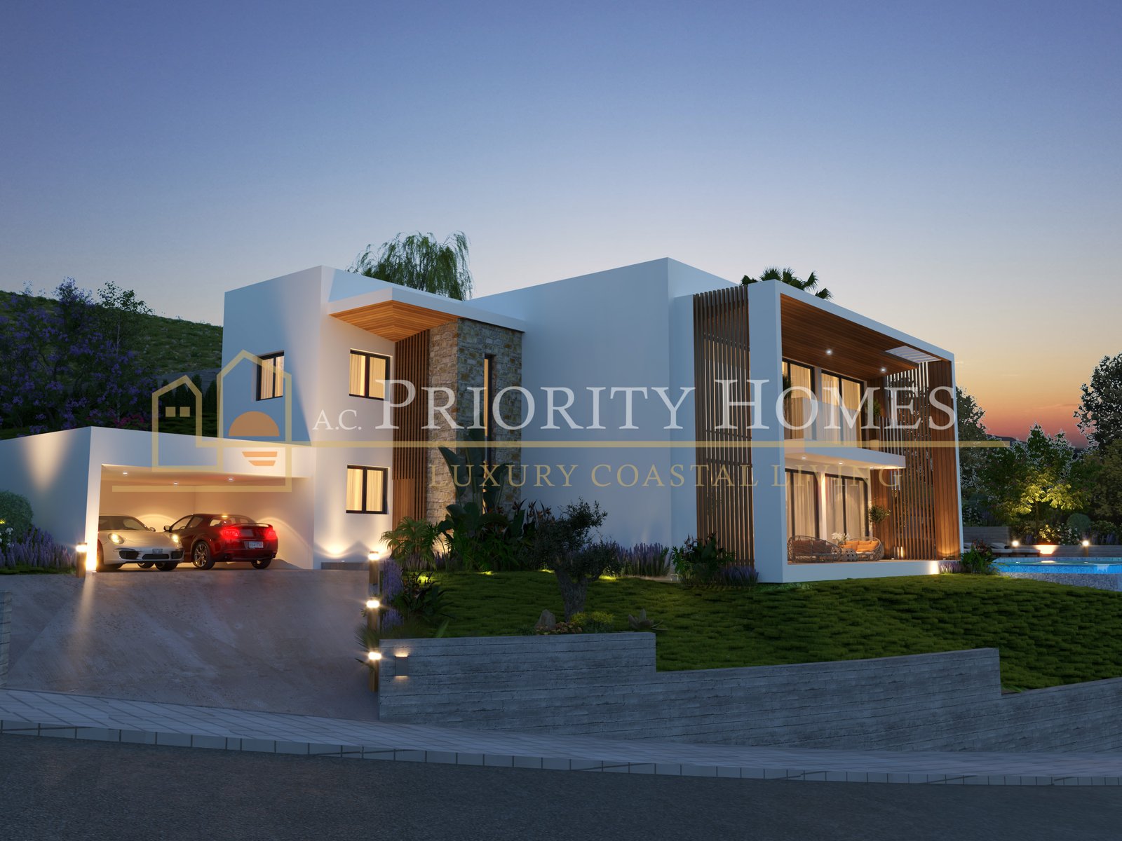 Luxury Five-Bedroom Five-Bathroom Villa in Tsada