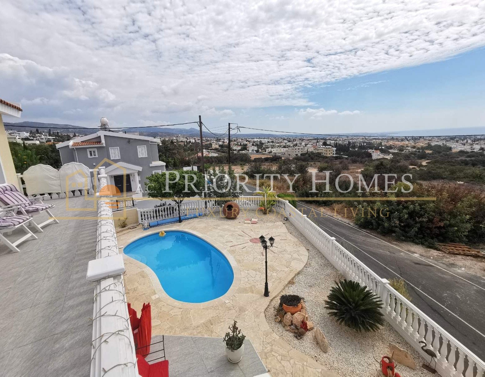 For Rent Three-Bedroom Detached Villa in Pegeia with Sea Views