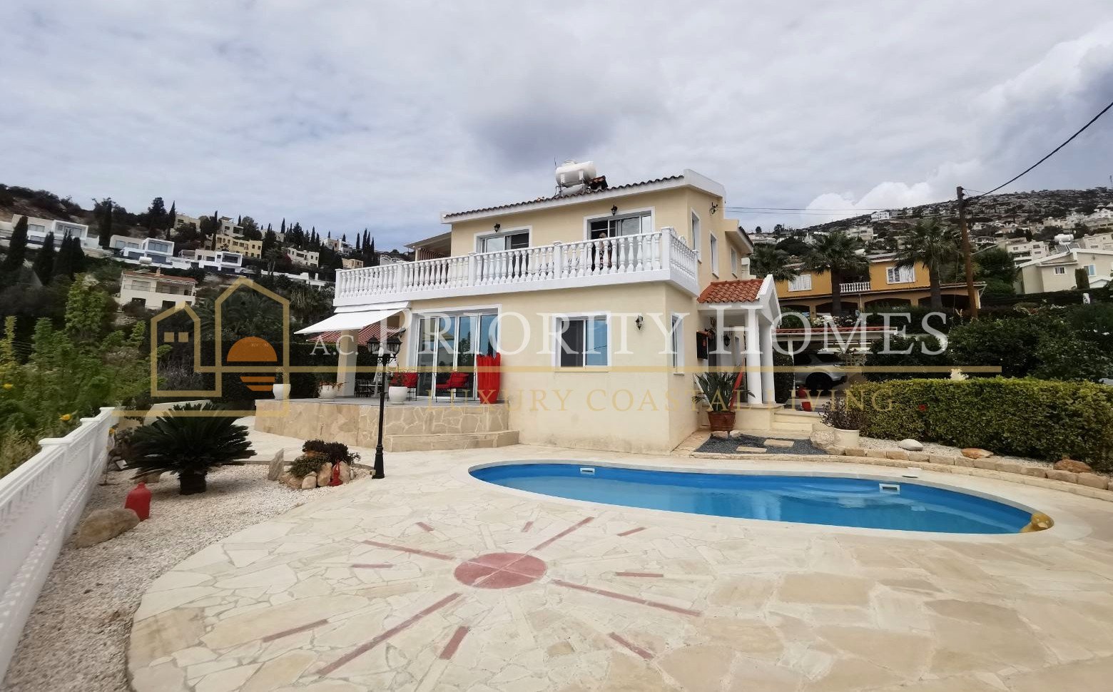 For Rent Three-Bedroom Detached Villa in Pegeia with Sea Views