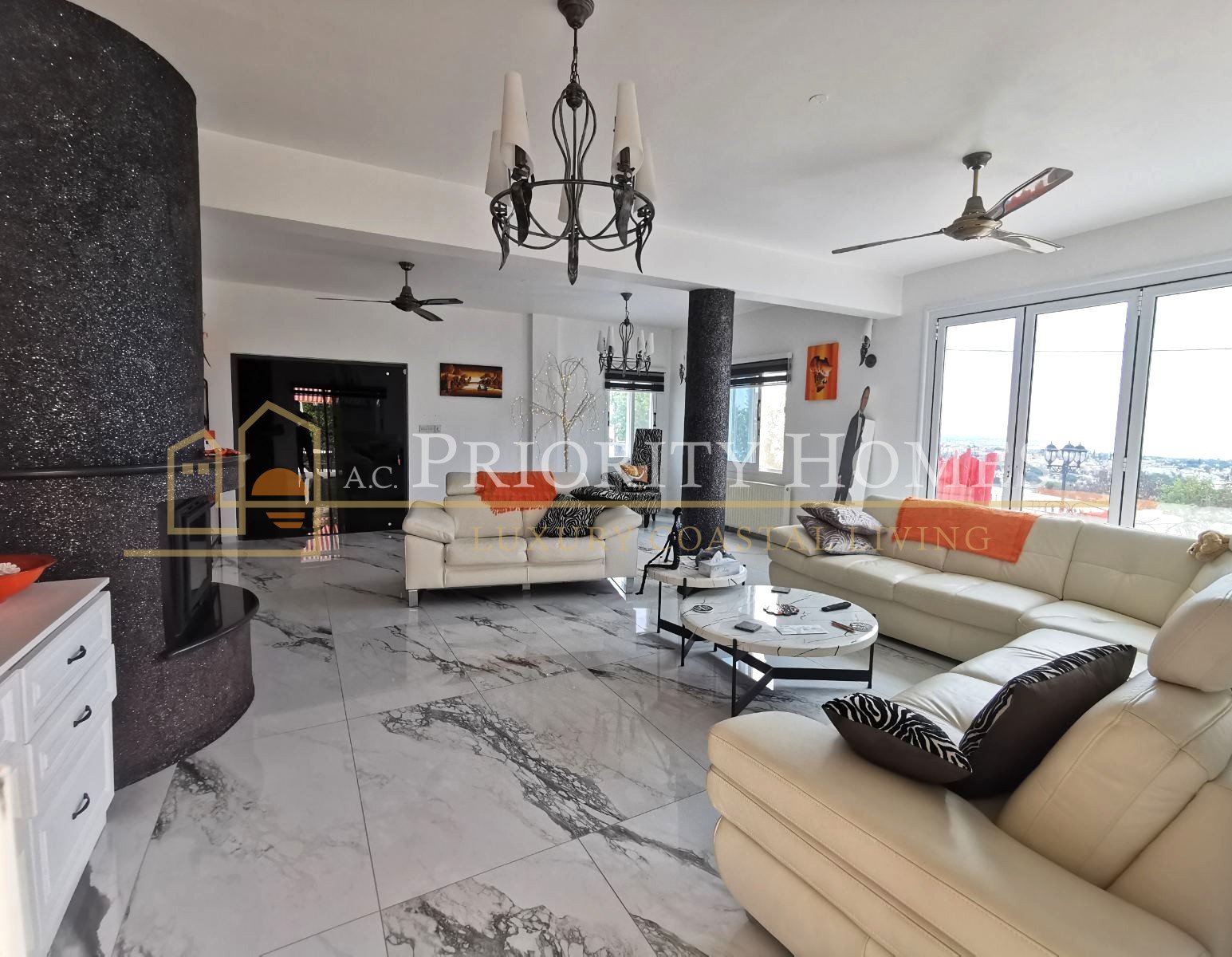 For Rent Three-Bedroom Detached Villa in Pegeia with Sea Views