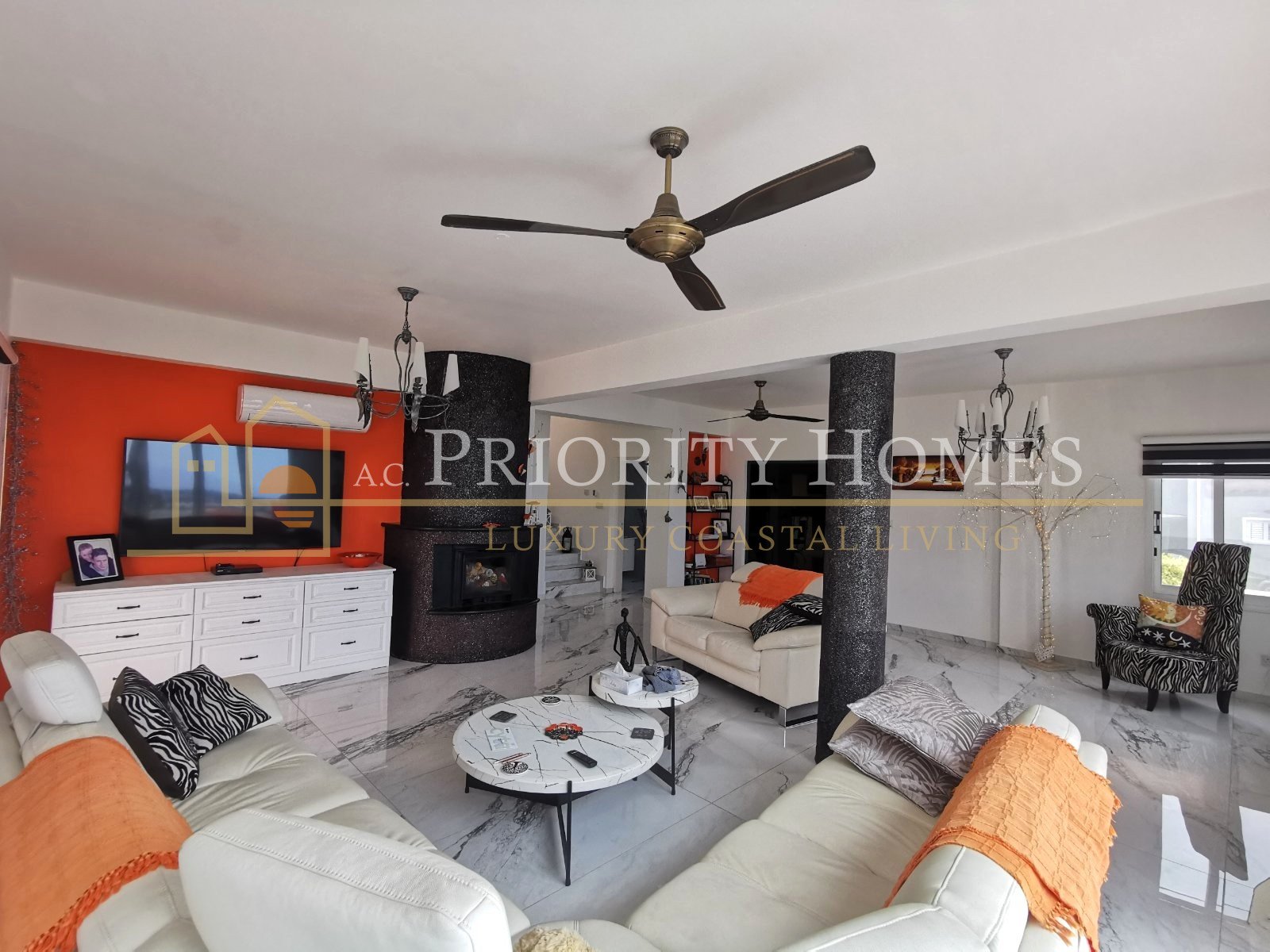 For Rent Three-Bedroom Detached Villa in Pegeia with Sea Views