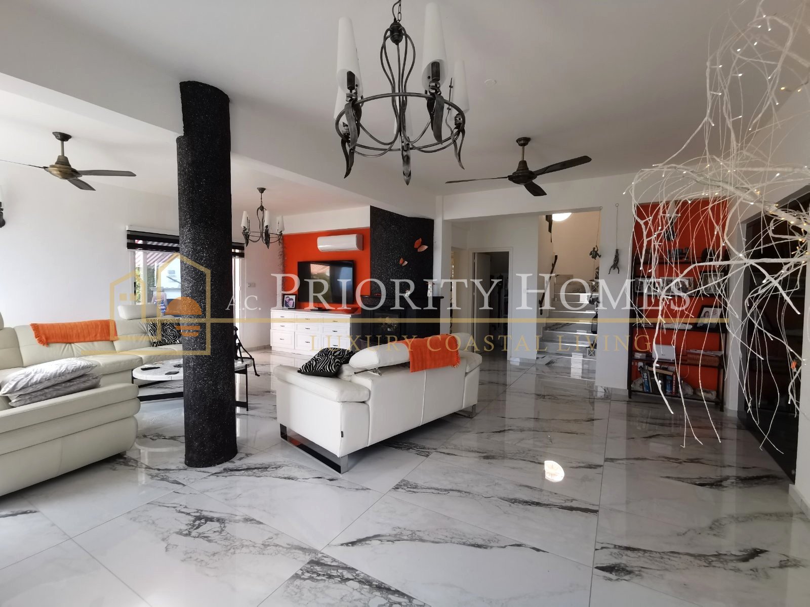For Rent Three-Bedroom Detached Villa in Pegeia with Sea Views
